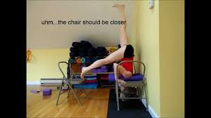 Sirsasana Headstand Using Chairs And Rolled Mats Yoga Center Headstand Yoga