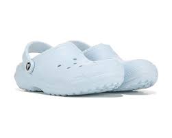 Women S Classic Fuzz Lined Clog Blue Crocs Famous Footwear Cute Shoes