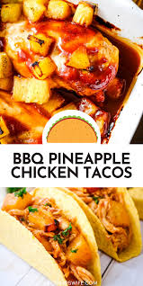 These bbq chicken tacos are inspired by california pizza kitchen's bbq chicken salad. Bbq Pineapple Chicken Tacos Big Bear S Wife