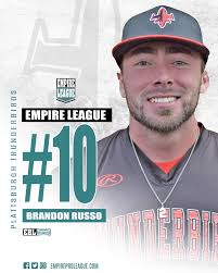 10 Prospect Rookie Brandon Russo posted a .371 avg with 30 Runs and 16  stolen bases! He ran a 6.43 60yrd dash and an exit velo of 97mph. He topped  out at 82mph from the infield.