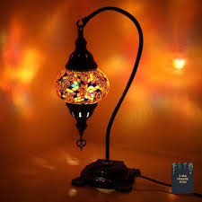 Authentic Mosaic Swan Neck Night Lamp Otantik Mozaik Deveboynu Gece Lambasi In 2020 Novelty Lamp Mosaic Lamp