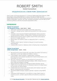 siebel consultant resume samples