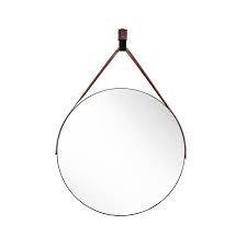 Check spelling or type a new query. Hanging Round Mirror Black Tan Leather Strap Dark Horse