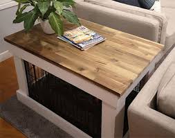 To create the coffee table, michele removed the handles from the basket using a pair of pliers. Make A Coffee Table That S Also A Dog Crate