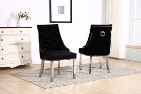 French velvet & leather sofas. Knocker Black Velvet Dining Chair With Chrome Legs Homegenies