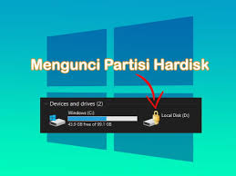 Setelah itu akan muncul window disk management untuk mengatur partisi hardisk dan menampilkan partisi hardisk yang kamu buat. Cara Mengunci Drive Partisi Hardisk Di Windows 10 8 7