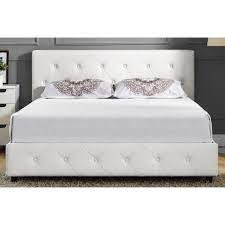 Not available for pickup and same day delivery. Dhp Dakota Upholstered Bed Multi Leather Bed Frame Upholstered Beds Leather Upholstered Bed