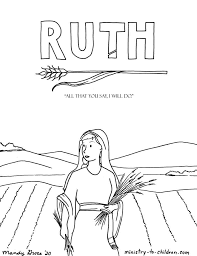 Ruth Coloring Page Bible Coloring Pages Ruth Bible Bible Activities For Kids