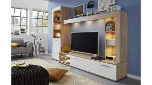 Below are the image gallery of wohnzimmer schrankwand landhausstil, if you like the image or like this post please contribute with us to share this post to your social media or save this post in your device. Wohnwand Logo Anbauwand Wohnzimmer Schrankwand In Eiche Sagerau Weiss