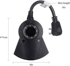 The light sensor will assure your lights go on at dusk. Outdoor Light Sensor Timer 24 Hours Heavy Duty Waterproof Outlet Timer With 2 4 6 Or 8 Hours Countdown Mode 3 Grounded Electrical Outlet For Home Backyard Garden Pricepulse