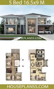 House Design Plans 16 5x9 With 5 Bedrooms Home Ideas Two Story House Design House Construction Plan Beautiful House Plans