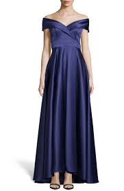 Xscape Lamour Cross Off The Shoulder Gown Main Color Royal Plus Size Evening Gown Stylish Formal Dresses Plus Size Formal Dresses