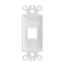 Available in ivory, black, gray, white, brown, and almond. White Decora Style Keystone Insert 1 Port