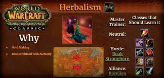 Herbalism is the craft of gathering the different herbs, shrubs, and leaves that because alchemy is suitable for all classes, so is herbalism. How To Choose Profession In Wow Tbc Classic 2021 Guide