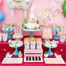 Birthday Cake Table Decoration At Home Beautiful Dessert Table Partywiththepartydot Birthday Party Desserts Birthday Party Centerpieces Birthday Party Decorations