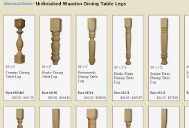 Wood Dining Table Legs Turned Legs Tapered Legs Cabriole Legs Square Legs Dining Table Legs Kitchen Table Legs Table Legs