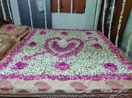 First Night Romantic Bed With Flowers Stock Image Image Of Jasmine Cover 143714123 Видео 1st night bed decoration balloon & flower.9881009842 канала creature wedding & birthday planner.