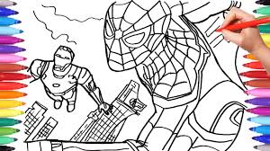 Avengers Infinity War Iron Spiderman Coloring Page Total Update