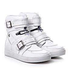 Compre tênis feminino na dafiti: Tenis Rock Fit Boston Em Couro Branco Branco Netshoes
