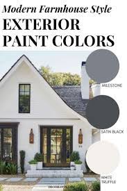It's a style with wide appeal and includes homes that are almost traditionally country to those that embrace a stark minimalism. Modern Farmhouse Exterior Paint Combinations Farmhouse Style Exterior Best House Colors Exterior House Paint Exterior