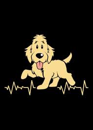 What causes elevated heart rate in dogs? Goldendoodle Dog Heartbeat Poster By Funnygifts Displate
