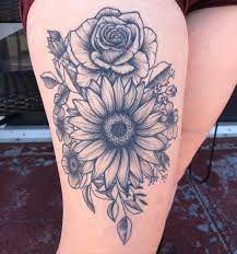 The sunflower has often been. Flower Tattoos Sunflower And Rose Tattoo Color Novocom Top