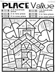 Prep work for place value coloring page first, print off the coloring pages. Pin On Math