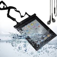Waterproof Case Dry Bag Pouch With Headphone Jack For Ipad Air Ipad 4 Ipad 3 And Ipad 2 Black Black Vangodd Water Proof Case Dry Bag Headphone With Mic