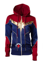 Captain Marvel Brie Larson Hoodie Skinoutfits Marvel Costumes Captain Marvel Costume Marvel Clothes