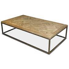 This coffee table is so gorgeous, it's hard to believe it's made from standard off the shelf lumber! Stevenson Rustic Lodge White Wash Reclaimed Pine Metal Rectangular Coffee Table 61 W Over Kathy Kuo Home