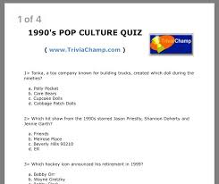 Read on for some hilarious trivia questions that will make your brain and your funny bone work overtime. Trivia Questions And Answers 1990s Pop Culture Trivia Questions And Answers