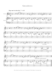 Violin music is considered to be a type of therapy. Greensleeves Sheet Music For Violin 8notes Com