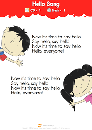 You can also say, hi all. Kids Songs 1 Let S Take A Walk Hello Song Lyric Sheet Elf Learning