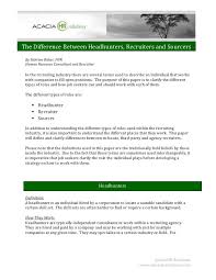 The Difference Between A Headhunter And Recruiter Recrutement