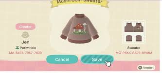 Acnh Mushroom Sweater Animal Crossing Qr Animal Sweater Animal Crossing Qr Codes Clothes