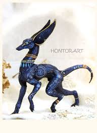 Anubis Figurine Animal By Evgeny Hontor Animal Sculptures Art Clay Art