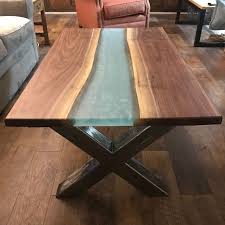 I actually got some black paint tint from home depot, and it surprisingly. Black Walnut Coffee Table River Table Johnson Company Woodworking Johnson Company Woodworking