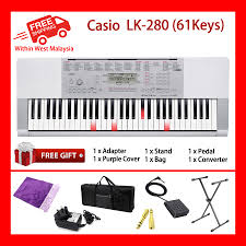 61 Key Casio Lk 280 Electronic Lighting Keyboard Piano 48 Note Polyphony 600 Tones 150 Rhythms 152 Songs Se Tr Ss Vfg Usb Sd C W Mic Sampling Chord