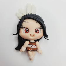 337 Losira Clay Doll for Bow-Center, Jewelry Charms, Accessories, and