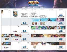 It will take you to the printing page, where you can take the printout by clicking on the browser print button. 2020 November Calendar Events Trials Rare Quests Tavern Of Legends Masquerade Atlantis Valhalla Return To Morlovia Tentative Player Guides Empires Puzzles Community Forum