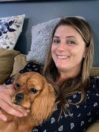 My beautiful daughter with her girl Ruby. Shes from a litter we had last  year. Those two are so close now. It's sweet watching them bond. Ruby goes  everywhere with her.