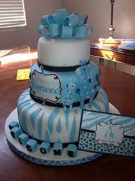 12 9 And 6 Inch Giraffe Theme Baby Shower Cake Baby Shower Giraffe Baby Shower Cakes For Boys Giraffe Baby Shower Theme
