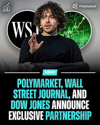 polymarket, the leading prediction market platform, has announced an  exclusive partnership with Dow Jones and The Wall Street Journal, to  integrate real-time prediction market data into Dow Jones' media outlets.  As part