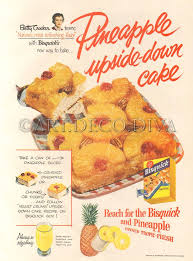 Bisquick Velvet Crumb Cake Recipe Vtg 1950 S Pineapple Upside Down Cake Bisquick Baking Kitchen Betty Crocker Ad Retro Recipes Vintage Dessert Bisquick Recipes