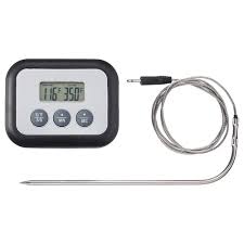 You will place the probe in the thickest portion of the meat cut. Fantast Digital Black Meat Thermometer Timer Ikea