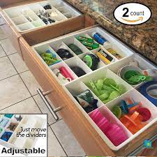 Free 2 Day Shipping Buy Adjustable Drawer Dividers For Utility Junk Drawer Kitchen And Office St Drawer Dividers Kitchen Drawers Kitchen Drawer Organization