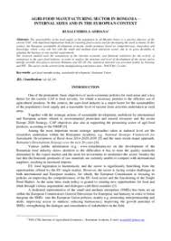Cpsa reprezintă o detaliere a caen rev.2, prin. Agri Food Manufacturing Sector In Romania Internal Sizes And In The European Context Munich Personal Repec Archive