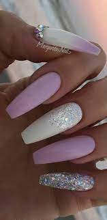 Glitter all that glitters must be from the glam and glits glitter acrylic collection! White Ballerina Nails With Glitter Novocom Top