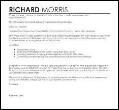 In your letter, reference your most relevant or exceptional qualifications to help employers see why you're a. Trade Marketing Manager Cover Letter Sample Cover Letter Templates Examples