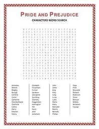 Pride And Prejudice Characters Word Search Puzzle Character Words Pride And Prejudice Characters Pride And Prejudice